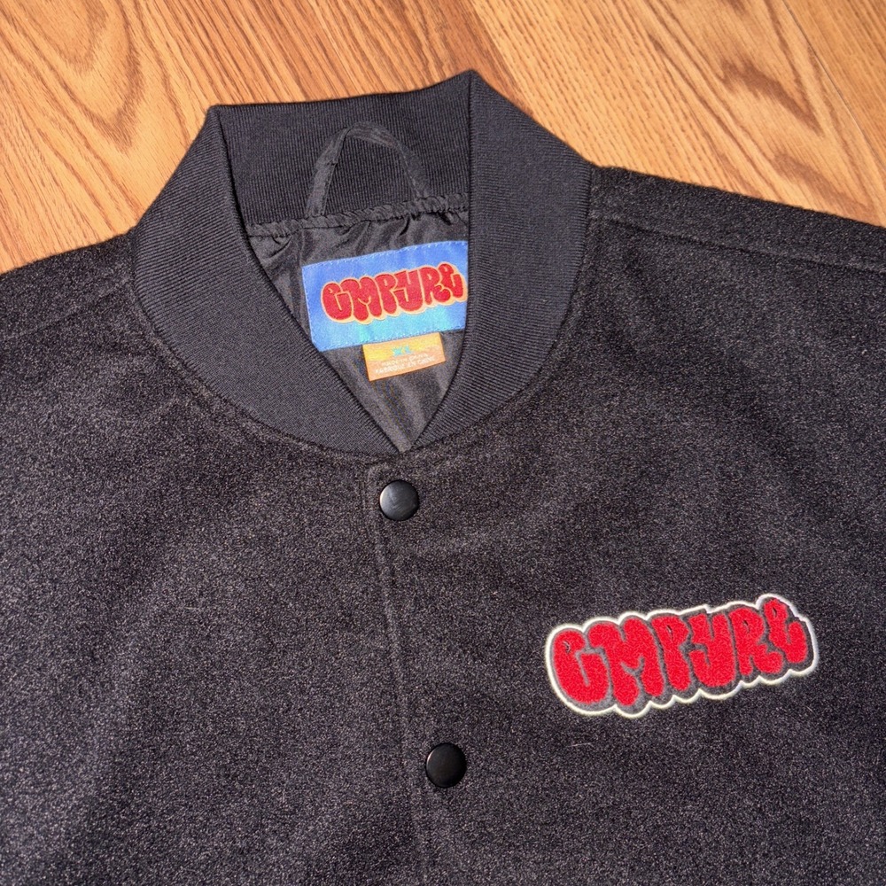 Empyre Cat A Tat Black And Cream Letterman Varsity Jacket‎ Size XL - Picture 3 of 3